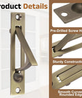 Five Pack Pocket Door Handles 304 Stainless Steel Edge Pulls Bronze Finish Includes Screws 44mm Length 87mm Hole Spacing