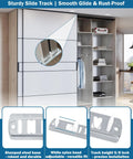 Sliding Closet Door Roller Replacement Kit 10 Pcs Includes 2 N6560 And 8 MP6501 Rollers installation view on wardrobe door