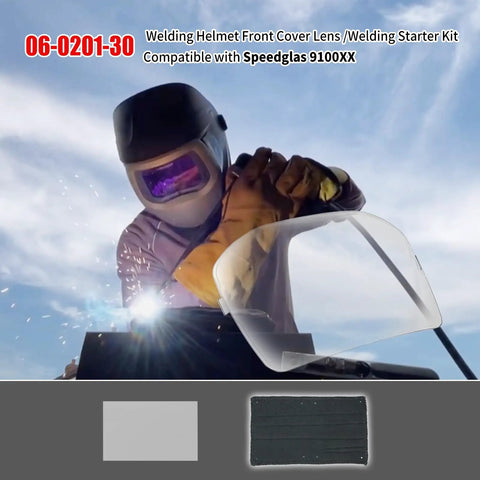 Welder using helmet with Outside Replacement Lenses For 9100XX And 9100XXVI Helmet Hood With Inside Protection Plates Sweatband