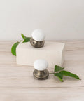 Porcelain White Door Knobs With Privacy Lock For Interior Doors, Antique Brass Ceramic Door Handles, Vintage Door Levers Display