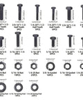240Pcs Grade 8 Hex Bolts Nuts Washers Assortment Kit With SAE Coarse Thread Black Oxide Fasteners Set For DIY Projects And Auto Repair Durable Precise Thread Design Rugged Ready To Use Hardware Gearhead Approved, assorted bolts and washers