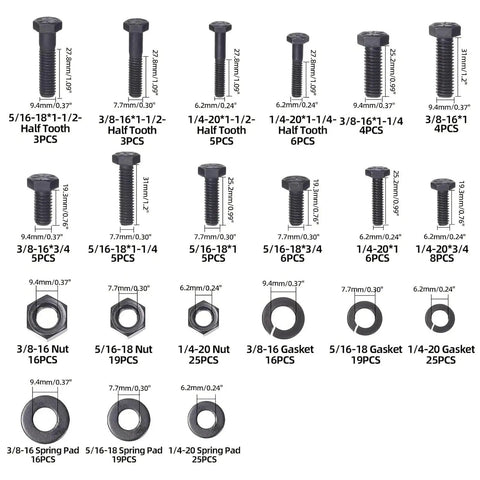 240Pcs Grade 8 Hex Bolts Nuts Washers Assortment Kit With SAE Coarse Thread Black Oxide Fasteners Set For DIY Projects And Auto Repair Durable Precise Thread Design Rugged Ready To Use Hardware Gearhead Approved, assorted bolts and washers
