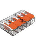 Skip The Tape Hassle With Five Conductor Lever Wire Connectors Clear Housing Quick Snap Levers No Twist 20 To 10 AWG Reusable Electrical Splicing Caps Bulk Bag Of Five Hundred Pieces