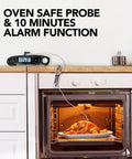 Oven with Instant Read Meat Thermometer With Dual Probe 2 In 1 Digital Kitchen Thermometer Backlit LCD showing 135°F