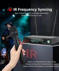 Ultra Long Range Wireless Microphone System 500ft 2.4G Cordless Mic Set With IR frequency syncing on stage
