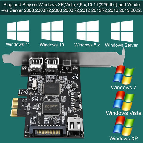 High Speed Firewire 400 PCIe Expansion Card With Four 1394A Ports, 3x 6Pin And 1x 4Pin, Includes Cables And Low Profile Bracket, Works With Windows And Mac OS, TI TSB43AB23 Chipset For Smooth Video Transfer. PCIe card with four FireWire ports and low-profile bracket