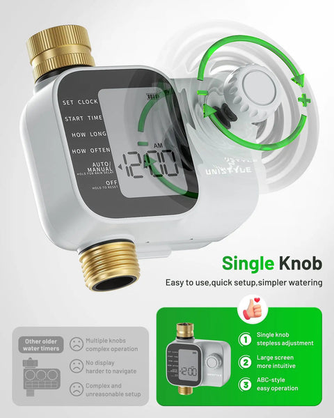 2026 Upgrade Sprinkler Timer With Brass Inlets And Outlets For Garden Hose Programmable Water Timer With Yard and Lawn
