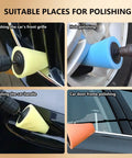 5 Piece Aluminum Polishing Kit With Foam Sponge Polishing Balls For Drills used on car grille, hub, handle, and door frame