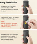 Battery installation guide for Drop In Replacement Remote For TV Speaker And Solo Soundbar Series II, Solo TV Sound System.