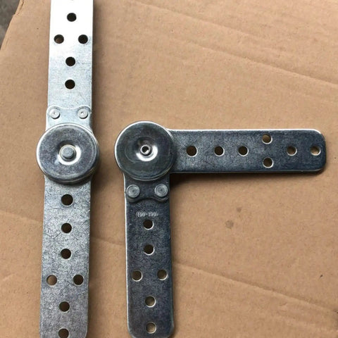 Top Shelf Knockout Heavy Duty Furniture Hinges For Bed To Sofa Conversion Built Like A Tank Steel Pivot Connector close-up view.
