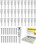 70 Piece Self Drilling Drywall Anchors Kit With Heavy Duty Galvanized Screws including 35 nylon anchors and screws.