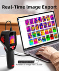 Handheld Thermal Imaging Camera With 240 X 240 Resolution, Infrared Camera, 15 Palettes, 320 X 240 Full View TFT Display beside laptop