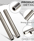 Two 6-inch cold-rolled steel seamless round tubes, 3/4 in OD, 0.51 in ID, 0.12 in wall