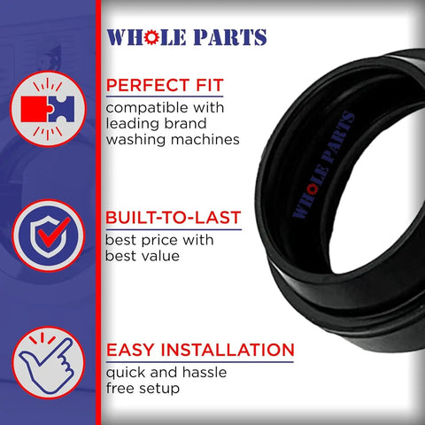 Heavy Duty Upgraded Washer Center Post Bearing And Seal Kit Knocks Out Squeaky Drums And Gets Your Front Load Washer Rolling Smooth With A Top Notch Fix That Makes Weekend Repairs Feel Like Child Play, close-up of bearing seal kit showing compatibility and installation features.