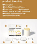 Cordless Smart Coffee Mug Warmer Plate With Digital Temperature Control Keeps Your Morning Brew Dialed In And Piping Hot Great For Office Desks Or Road Trips Say Goodbye To Sad Lukewarm Sips Always, packing box contents displayed.