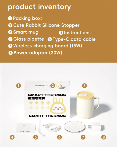 Cordless Smart Coffee Mug Warmer Plate With Digital Temperature Control Keeps Your Morning Brew Dialed In And Piping Hot Great For Office Desks Or Road Trips Say Goodbye To Sad Lukewarm Sips Always, packing box contents displayed.