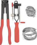 CV Boot Clamp Pliers Kit With Stainless Steel Construction, Ear Tie Pliers, adjustable crimp tool, and hose banding tools.