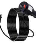 Road Ready Dual Port USB C Car Charger Pumping Out 27W Fast Charge With A Rock Solid Ninety Degree Swivel Plug And Simple Toggle Switch For Dashcams Phones And Navs Over 11.5 Feet Worth Of Cable with 11.5 ft cable.