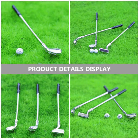 One To Twelve Scale Mini Golf Set For Dollhouse With Alloy Golf Clubs And Balls Realistic Golfing Accessories For Enthusiasts