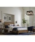 Bedroom with Briarwood Antique Bronze One Light Wall Sconce with Faux Wood Look, adding rustic cozy farmhouse vibe decor.