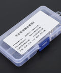 Super Tight Industrial Sewing Machine Screw Kit With Stainless Steel Shrapnel And Needle Parts To Fix Presser Feet Bobbins Fast in a storage box.