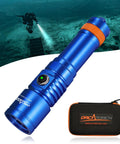 D710 3000 Lumen Underwater Dive Light With 6 Degree Narrow Beam IP68 Waterproof To 150 Meters Scuba Flashlight for deep dives