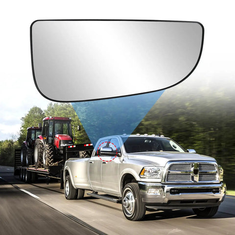 Ram Passenger Right Side Lower Mirror Glass Replacement For 2010-2020 Dodge Ram 1500 2500 3500 4500 5500 Towing Model Convex Glass