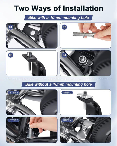 Installation steps for Adjustable Double Leg Bike Kickstand For 24 To 29 Inch Bikes Aluminum Alloy Non Slip Center Mount Stand