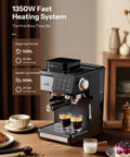 Hassle Free Home Barista Espresso Machine Featuring Customizable Grind Options And Intuitive Touchscreen Controls For Smooth Daily Pulls And Velvety Frothed Drinks on wooden surface with coffee and pastries.