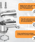 Rock Solid 6 Pack 90 Degree Squeeze Connectors For Half Inch Flexible Metal Conduit AC And FMC Heavy Duty zinc alloy die-cast connector with smooth finish.
