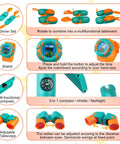 Kids Camping Set 50 Piece With Tent Space Projector Flashlight Toy Gear includes dinner set, watch, compass, telescope.