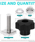 24Pcs T Nut Adapter Kit M8 Slot Blocks for Roof Racks and Roof Boxes with various components and measurements