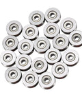 20 Pack V Groove Ball Bearings V623ZZ 3x12x4mm Double Shielded Pro Grade Mini Rail Guides for Linear Motion Systems