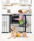 Extra Wide Baby Gate For Stairs And Doors 29.93 To 51.5 Inches With Auto Close Door Pressure Mount Kid And Pet Proof