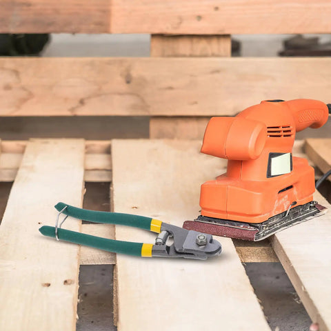 Pro Multi-Functional Cable Stripping Pliers With Ergonomic Handle For Precise Wire Gauge Adjustment on a wooden surface.