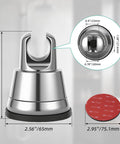 Vacuum Suction Cup Shower Head Holder With Removable Wand Bracket, Adjustable Height Wall Mount For Handheld Shower, ABS Plastic