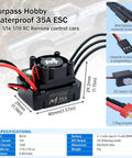 Waterproof RC Brushless Motor And ESC Combo 2435 4800KV With 35A ESC with specifications for 1/16 and 1/18 RC cars and trucks