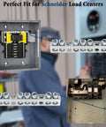 7 Terminal Grounding Bar Kit For QO Load Centers, Compatible With Schneider Electric, showing installation inside electrical panel