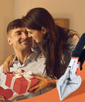 Replaceable Blade Miter Shears for Molding and Trim, DIY Friendly Trunking Cutter, shown alongside a couple with a gift.