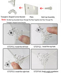 Ultra Clear Acrylic Display Case For Lego 75396 Desert Airship And Sarlacc Crater assembly steps, showing bracket installation.