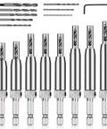 Self-Centering Drill Bit Set, 17 Pieces VIX Bits With 1/4 Inch Hex Shank, Quick Change, includes hex key and drill bits from 5/64 to 1/4 Inch