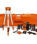 Jobsite Ready Self Leveling Red Dual Slope Rotary Laser System With 4,000 Ft Range IP67 Tough As Nails And Impact Resistant
