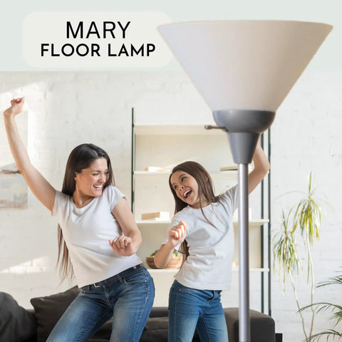Mary Torchiere Floor Lamp With Opal White Cone Shade For A Warm Cozy Vibe And Glare Free Light Slim Silver Standing Light 70 Inch Tall