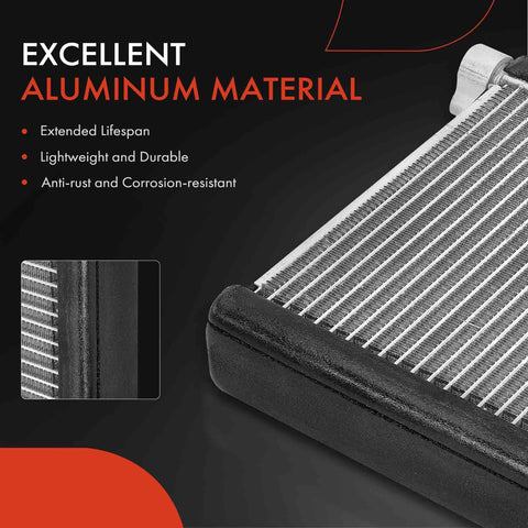 Rear AC Evaporator Core Compatible With Honda Fit 2009-2014 L4 1.5L showing aluminum construction and cooling fins.