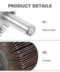 Close-up of sturdy shank from Super Cool 12 Piece Cylindrical Flap Wheel Set For Metal Die Grinding And Polishing Tasks.