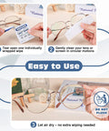 1000-count pre-moistened eyeglass lens wipes in a bulk pack; individually wrapped with step-by-step cleaning instructions shown.