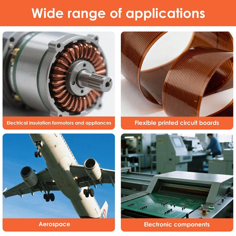 Polyimide PI Film Sheet For Electronics And Industrial Use; applications in motors, circuits, aerospace, electronics