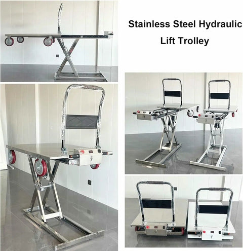 Heavy-Duty Electric Scissor Lift Table Rides With 300kg Capacity, Hydraulic Power For Effortless Warehouse And Workshop Lifting, portable stainless steel design.