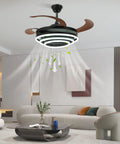42 Inch Ceiling Fan with Light for Living Room, Bedroom, Remote Control in stylish modern living room setting.