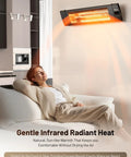 Portable Infrared Space Heater For Indoor And Outdoor Use With Remote Control Perfect For Patio Garage Deck And Hangout Spots In Commercial Or Residential Settings Weatherproof IP55 Rated Quiet Efficient